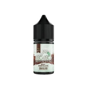 BLVK 薄荷巧克力煙油瓶身、薄荷可可鹽油設計照